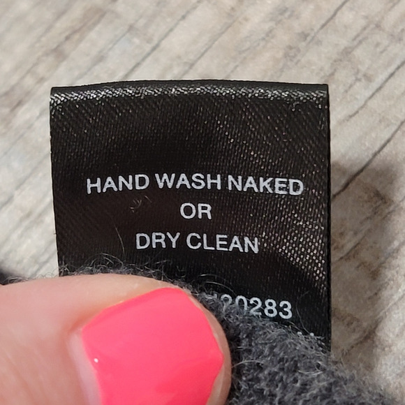 Naked Cashmere Size XL 100% Cashmere Collared Polo Sweater Minimalist Grey - Picture 5 of 7